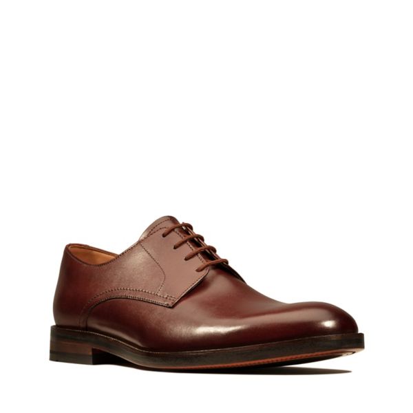 Clarks Mens Oliver Lace Wide Fit Shoes Brown | CA-3510297
